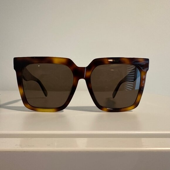 CELINE tortoise oversized sunglasses brown grey CL40055F 53E  display picture 3